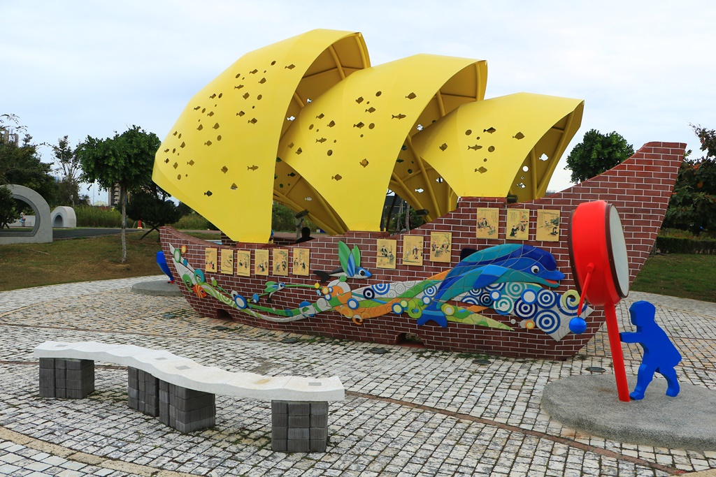 台中地景3D彩繪,頂魚寮公園