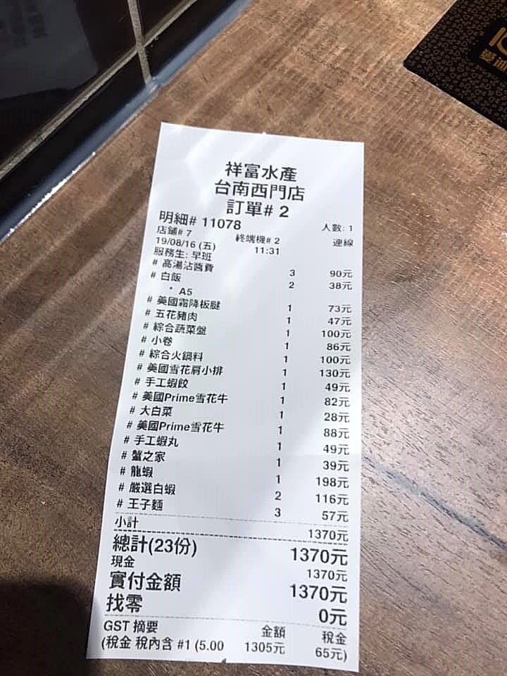 祥富水產-台南店