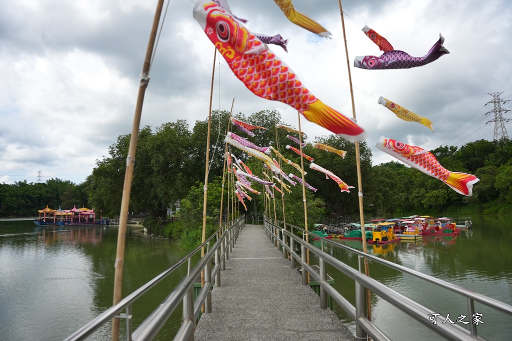 台南一日遊,台南搭船遊湖,台南柳營尖山埤渡假村,台南柳營景點,天鵝船