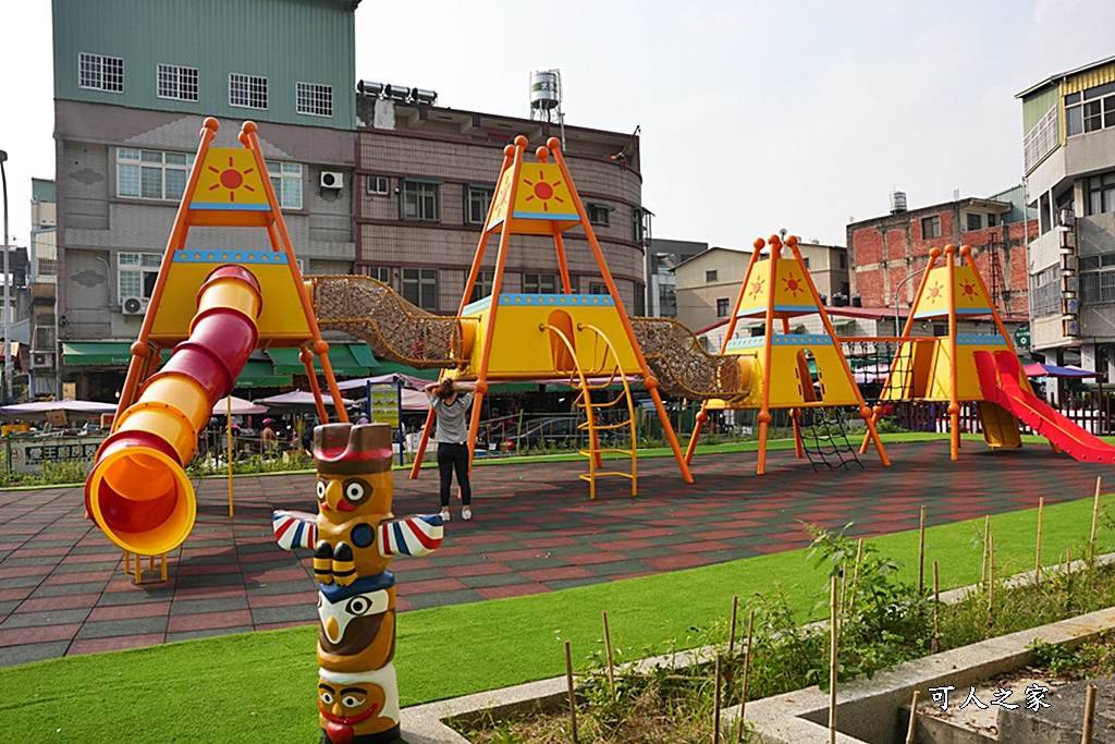 南投市中山公園,南投特色遊戲場,露營風特色遊戲設施