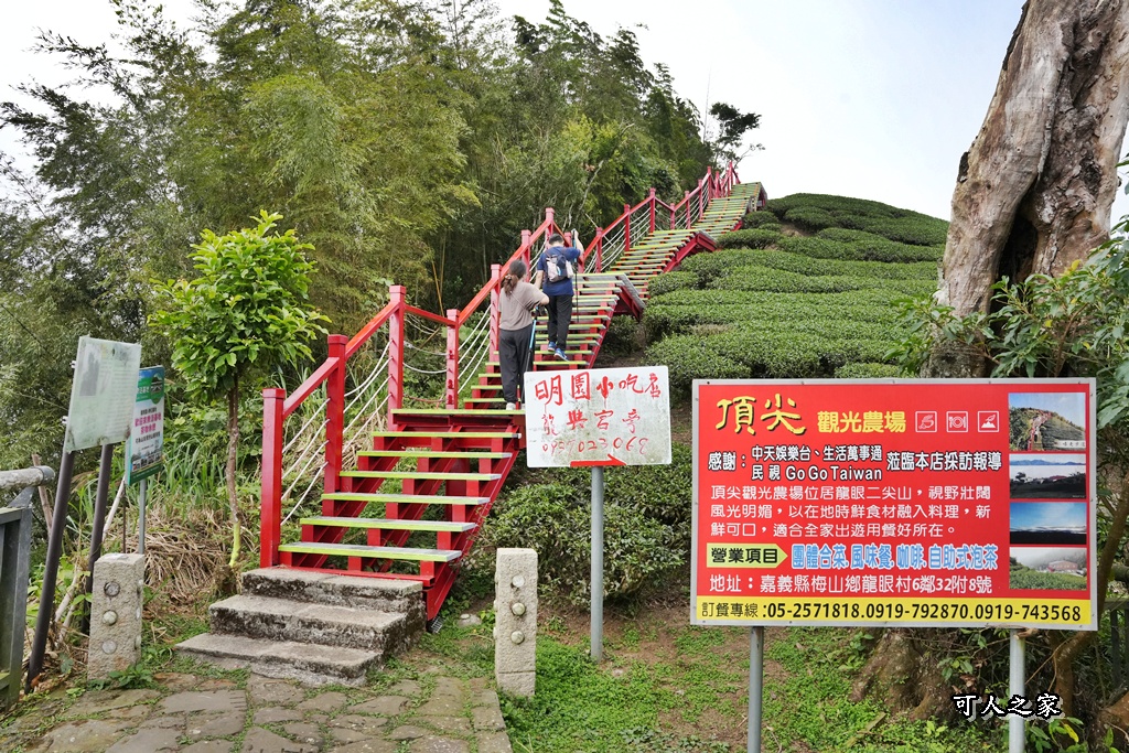 二尖山步道,嘉義抹茶山,嘉義景點步道,頂尖觀光農場,高山美景