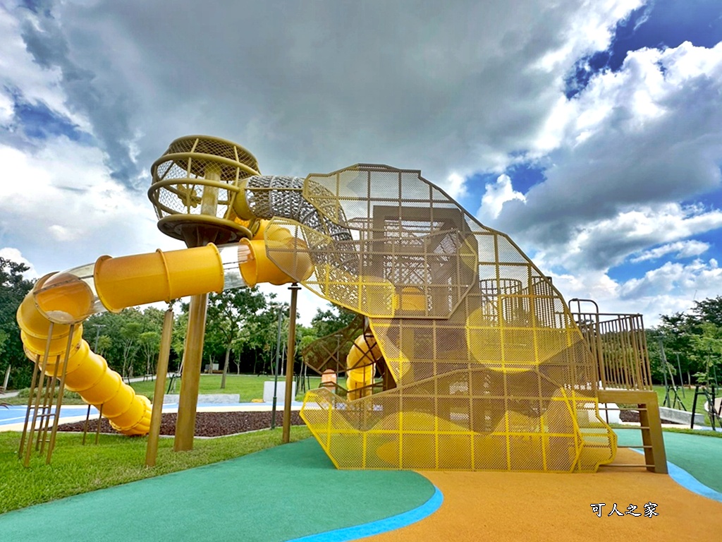 免費公園,彰化親子景點,溜滑梯,滑索,熊趣米公園,田中公園,親子放電,遛小孩