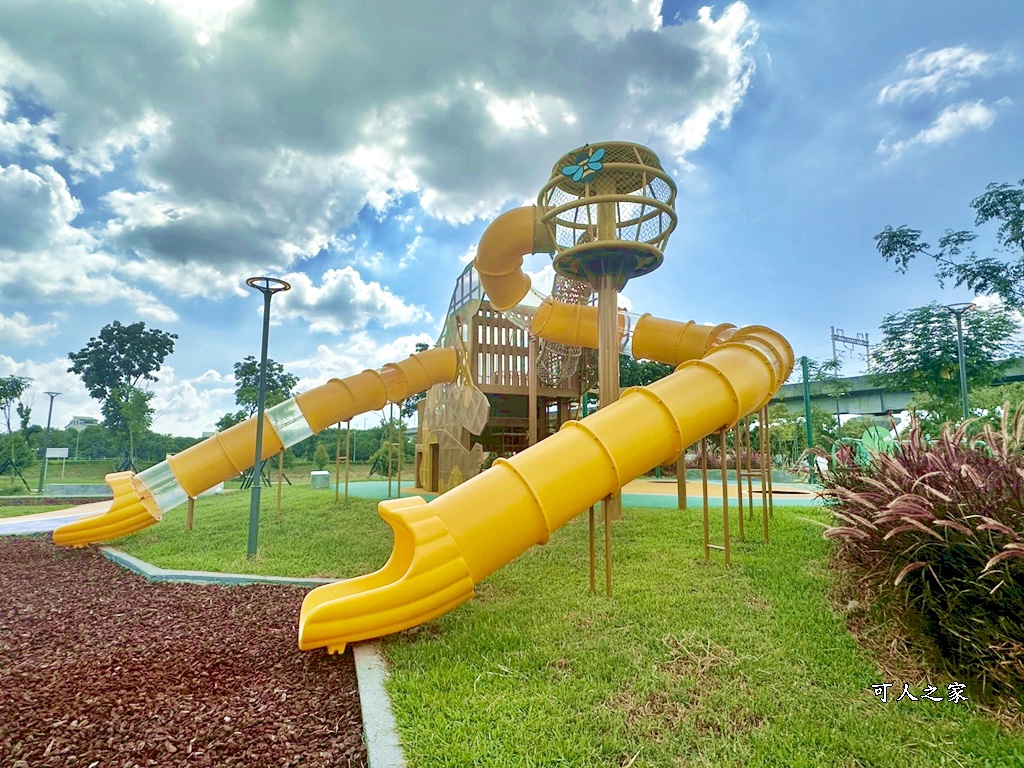 免費公園,彰化親子景點,溜滑梯,滑索,熊趣米公園,田中公園,親子放電,遛小孩